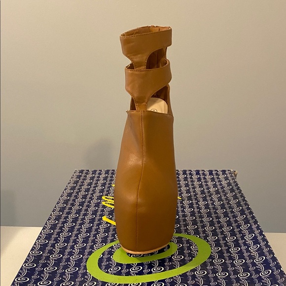 Brown Strappy Ankle Boots - Picture 1 of 5